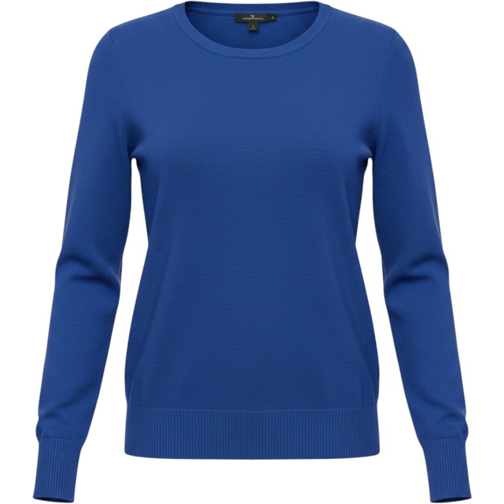 Worthington‎ Womens Royal Blue Crew Neck Long Sleeve Knit Sweater Small NWT